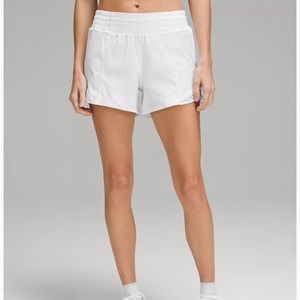 NWOT Lululemon Hotty Hot Shorts Long NWT
4" Size 6 Long Tall White!